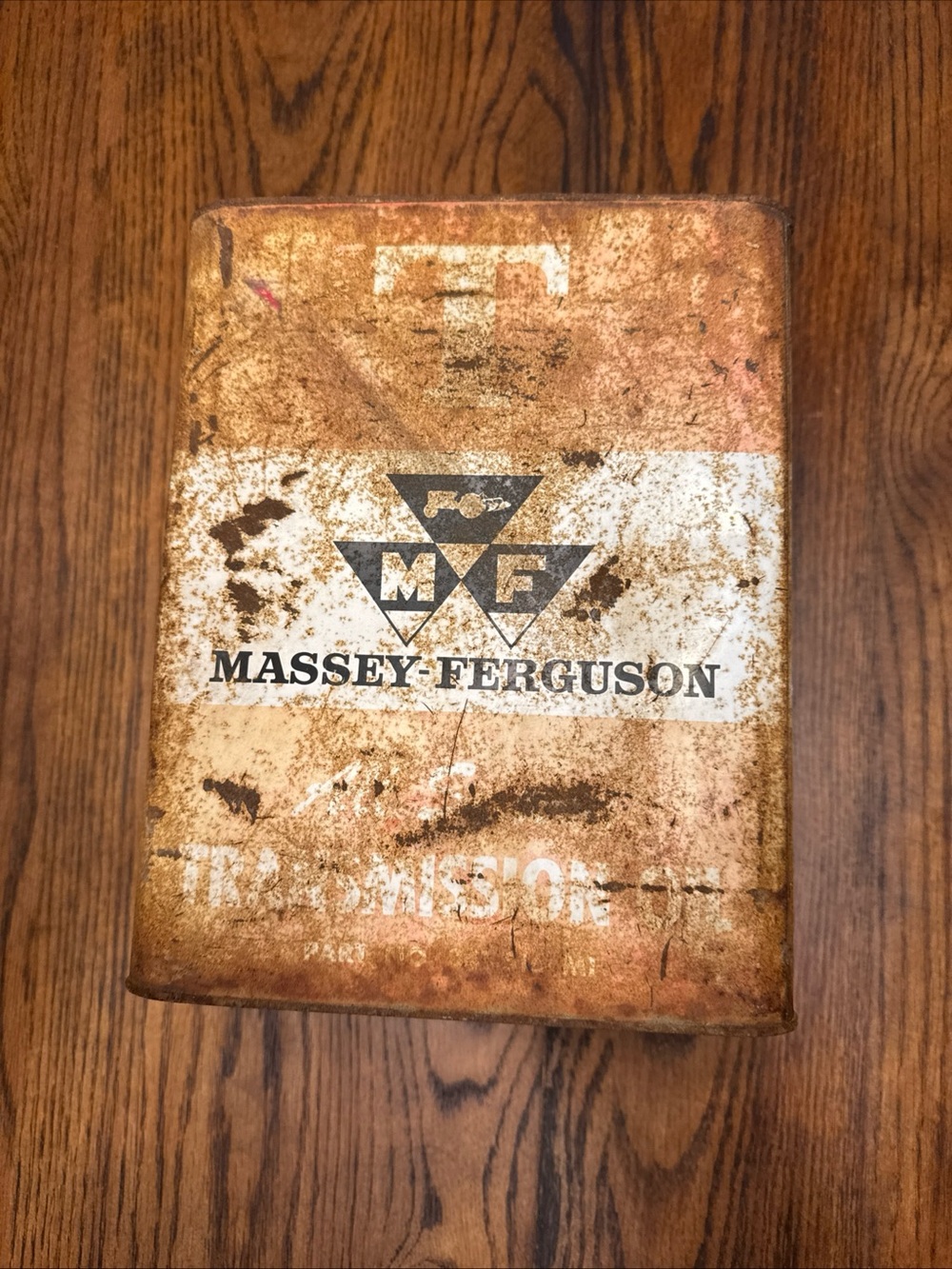 Vintage Massey Ferguson Tractor 2 Gallon Transmission Advertising Motor Oil Can